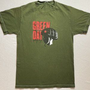 Vintage 2005 Green Day American Idiot Tour Shirt Sz M Green Fade Billie Joe